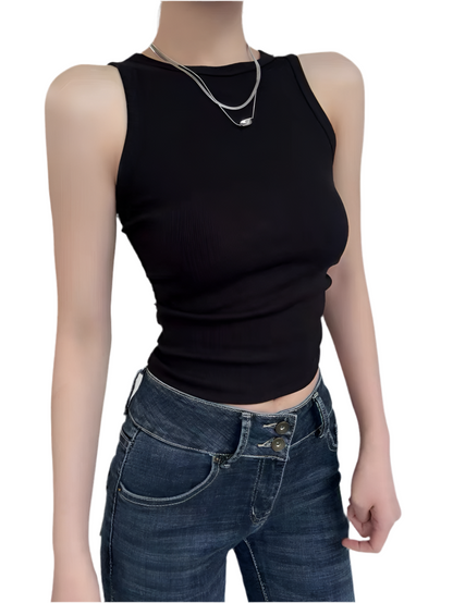 Classic Crew Neck Ribbed Tank
