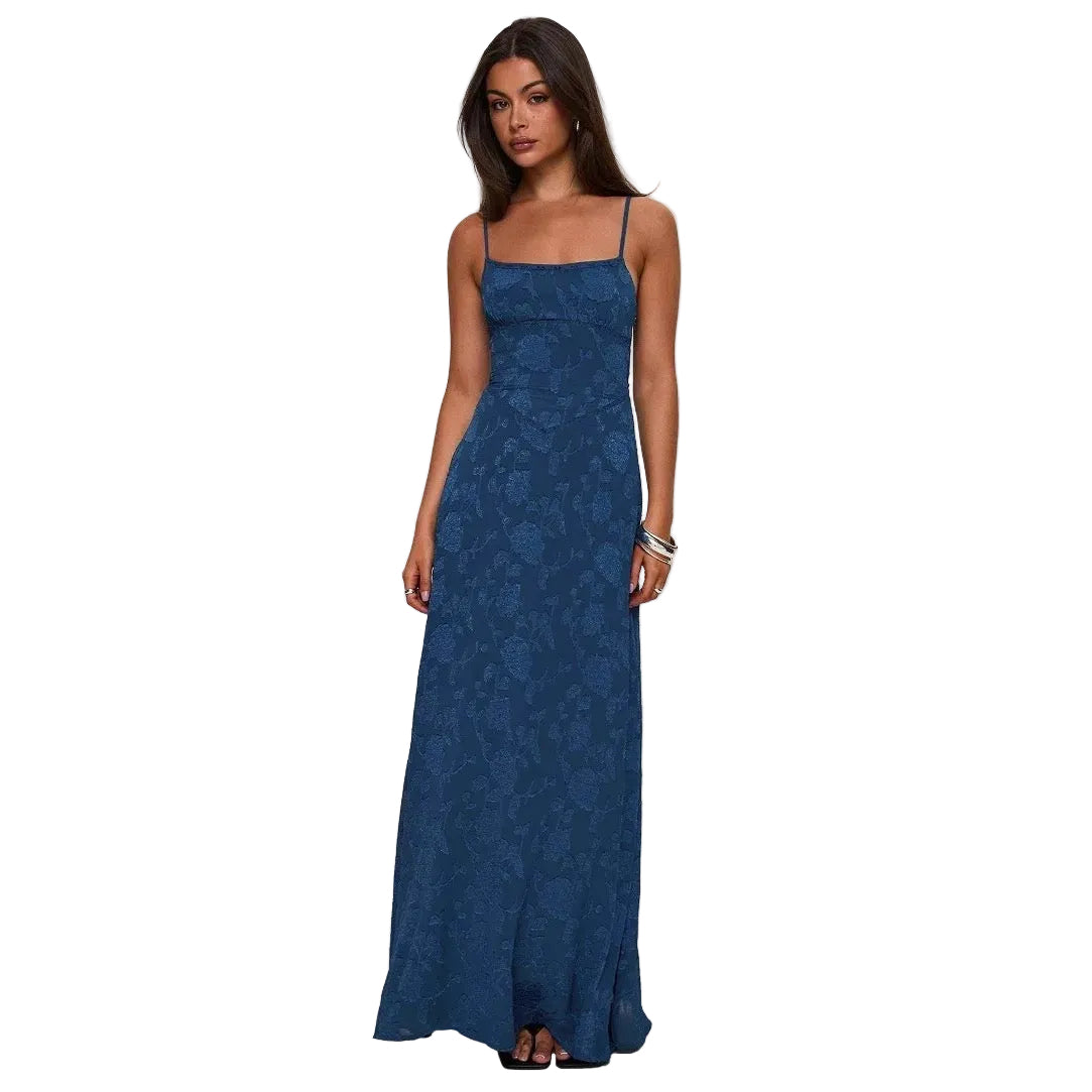Enchanté Lace Backless Maxi Dress