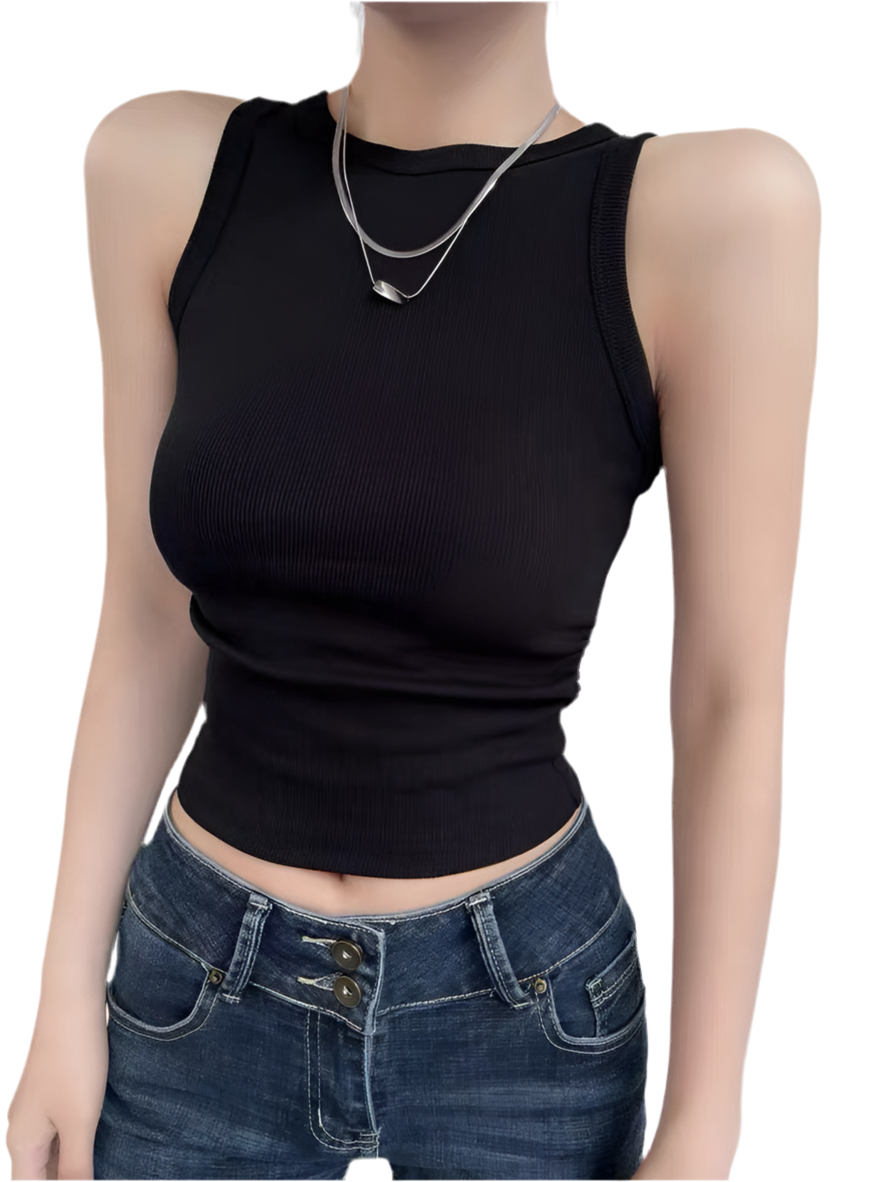 Classic Crew Neck Ribbed Tank