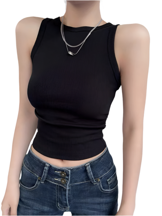 Classic Crew Neck Ribbed Tank