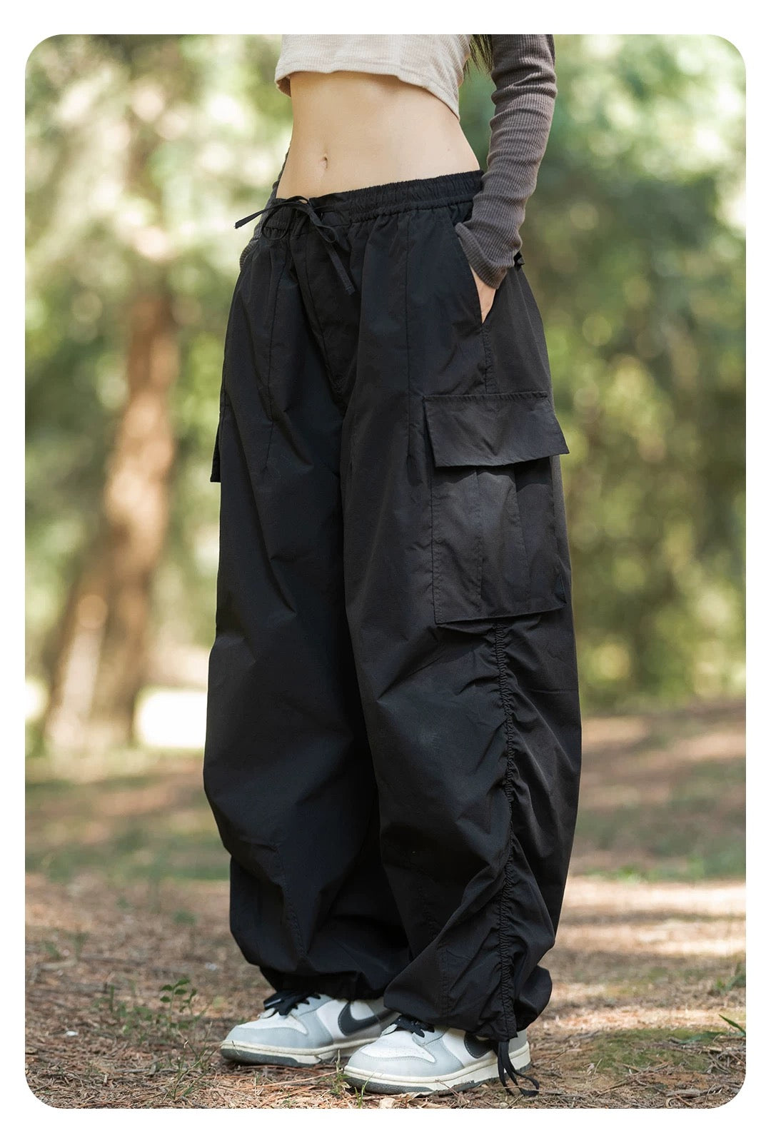 Outdoor Workwear Drawstring Cargo Pants