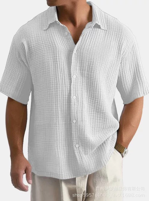 Textured Resort Button Down Shirt