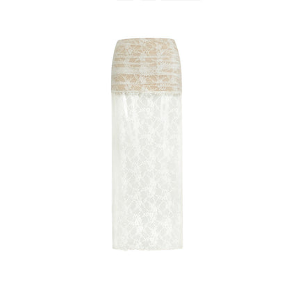 Lace Jacquard High Slit Set