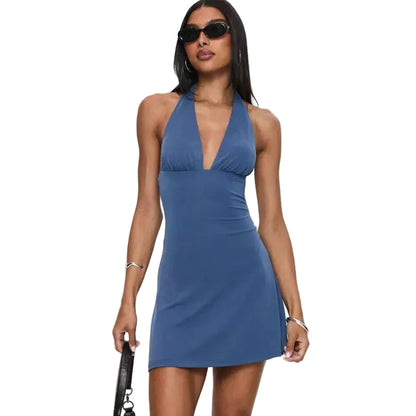 SculptFit Halter Backless Bodycon Mini Dress