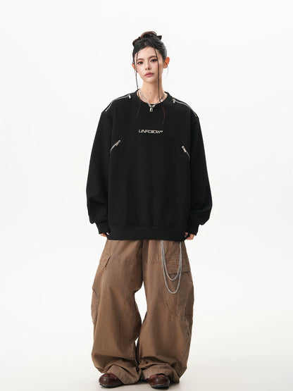 Urban Zippered Streetwear Sweatshirt