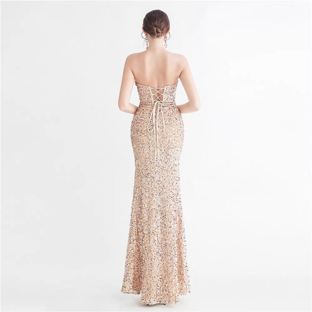 Twilight Glow Sequin Fishtail Dress