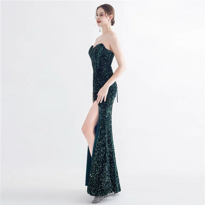 Twilight Glow Sequin Fishtail Dress