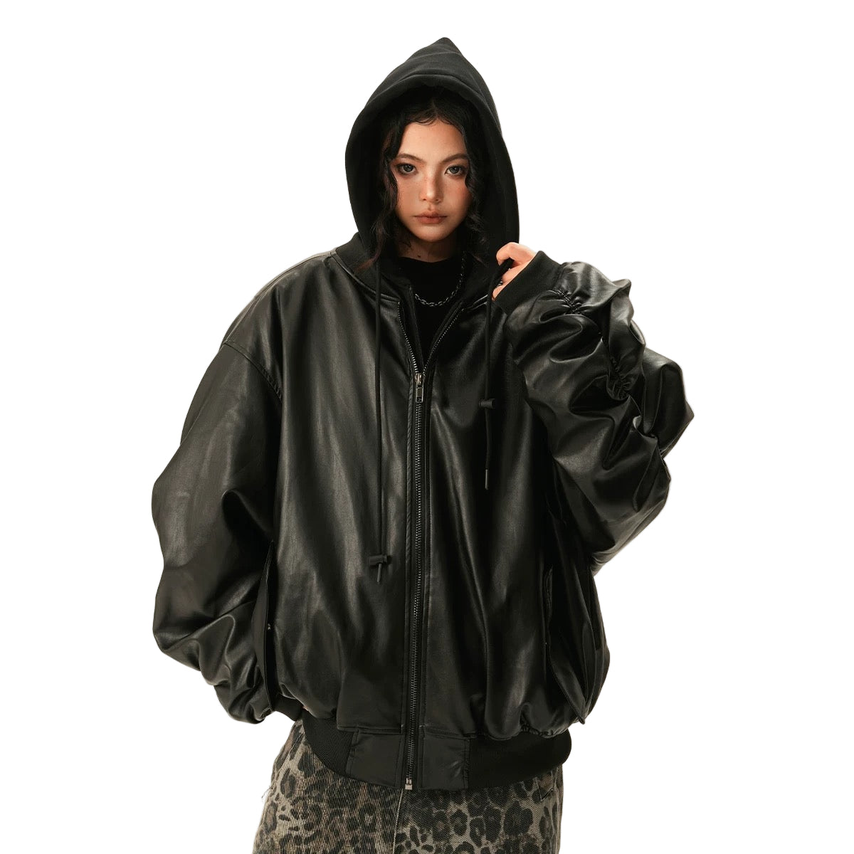Shadow Forge Dual-Layer  PU Jacket