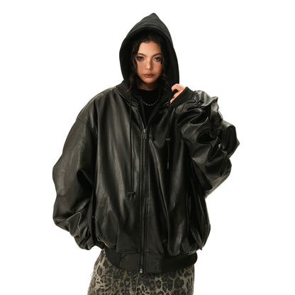 Shadow Forge Dual-Layer  PU Jacket