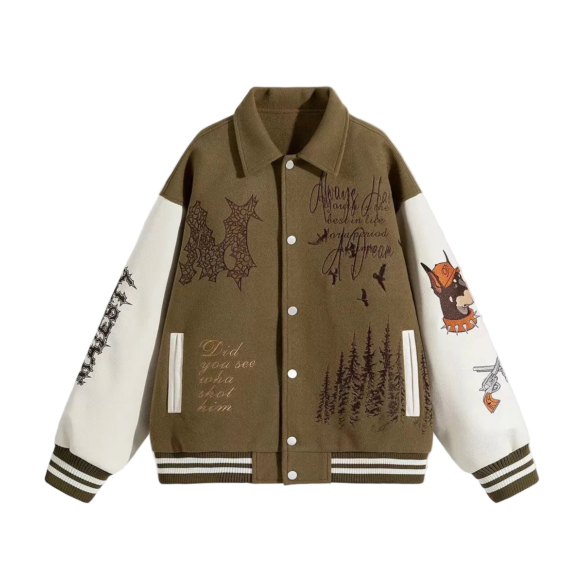 Vintage Embroidered Varsity Jacket