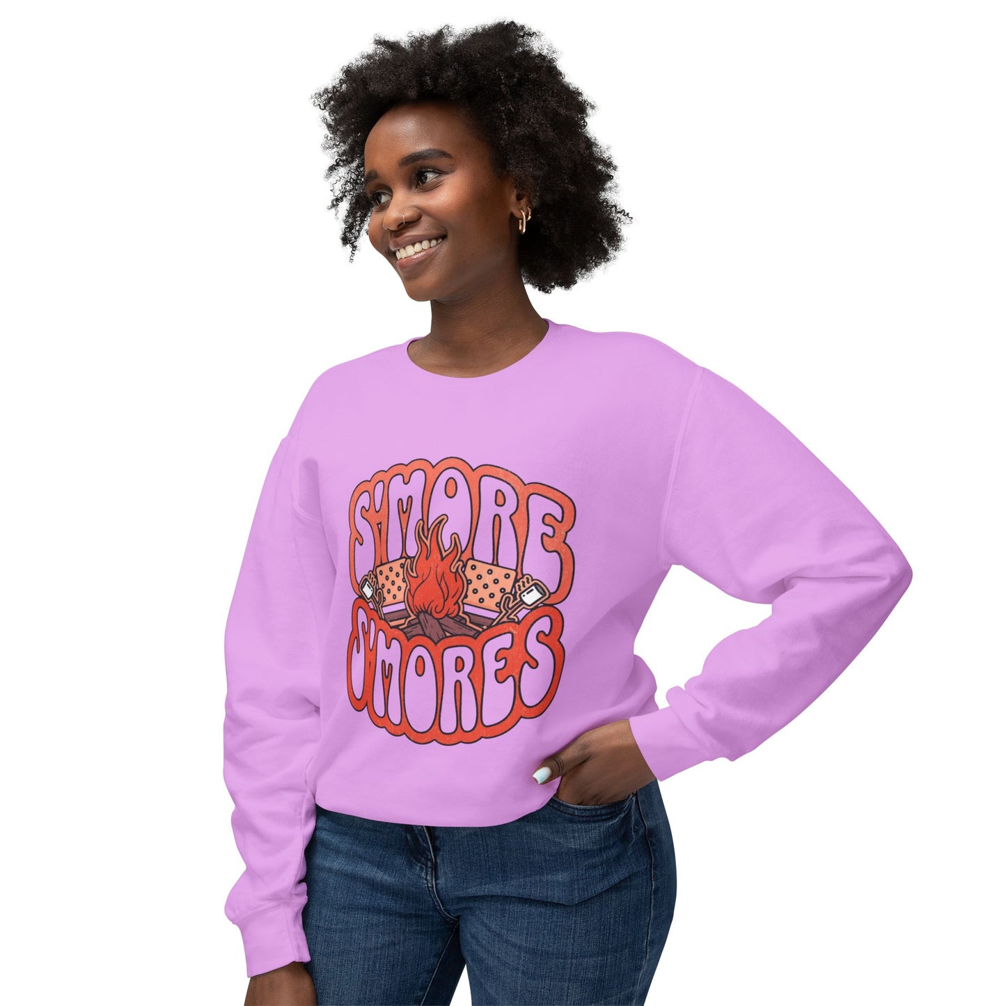 Retro Campfire Women's Sweatshirt – Fun, Cozy, and Vintage Graphic Pullover