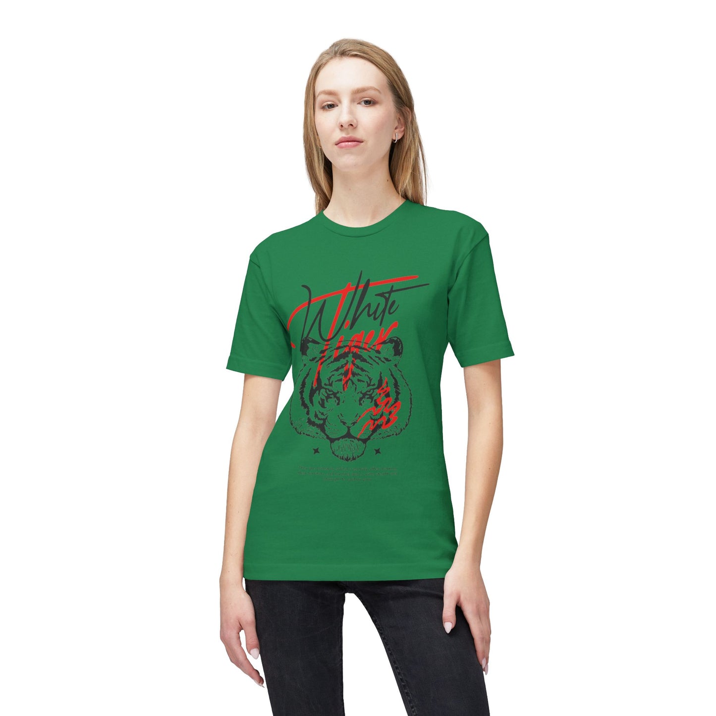 Dynamic Tiger Graphic T-Shirt with Bold Red and Black Accents