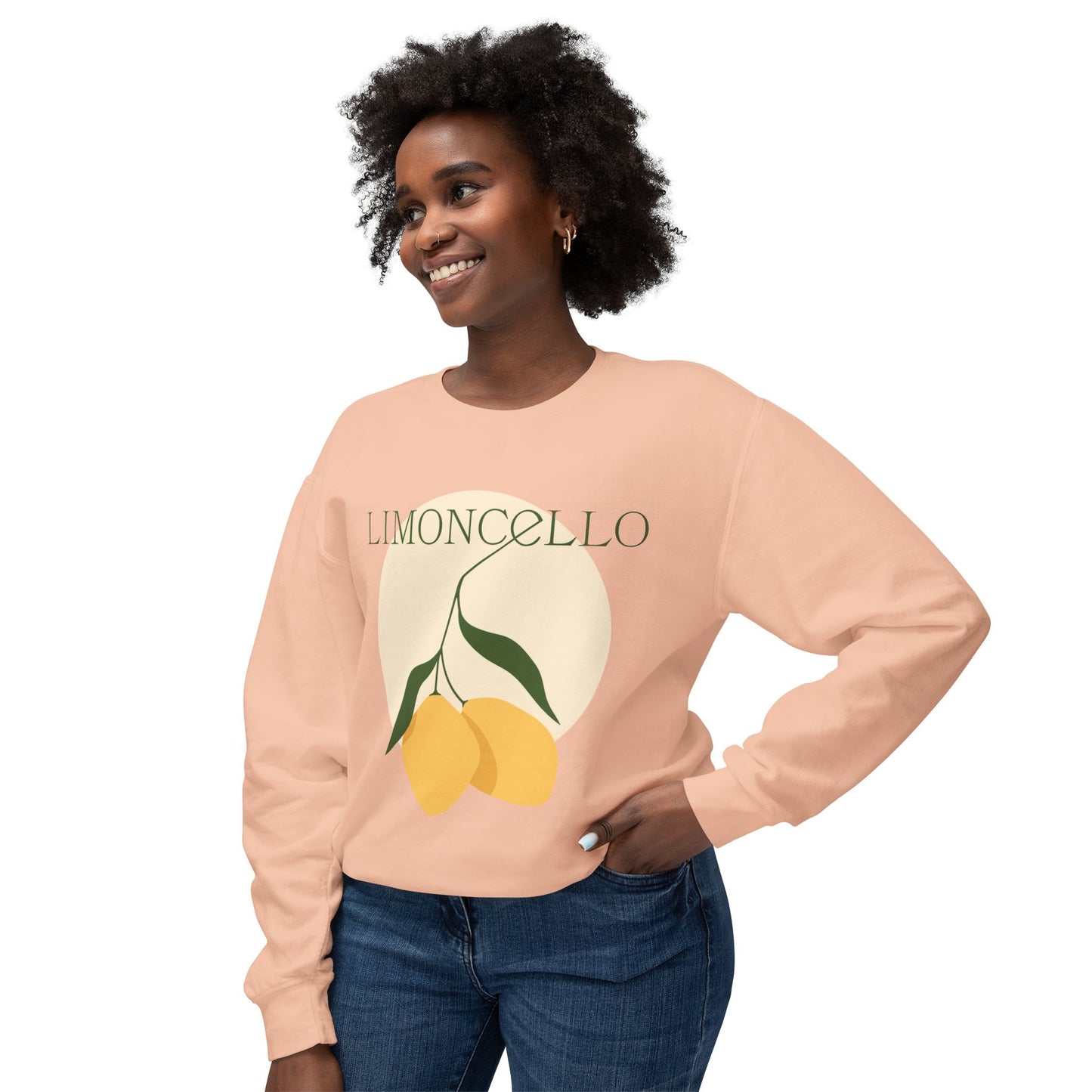 Limoncello Graphic Women's Sweatshirt – Casual, Lightweight, and Stylish Lemon Print Pullover