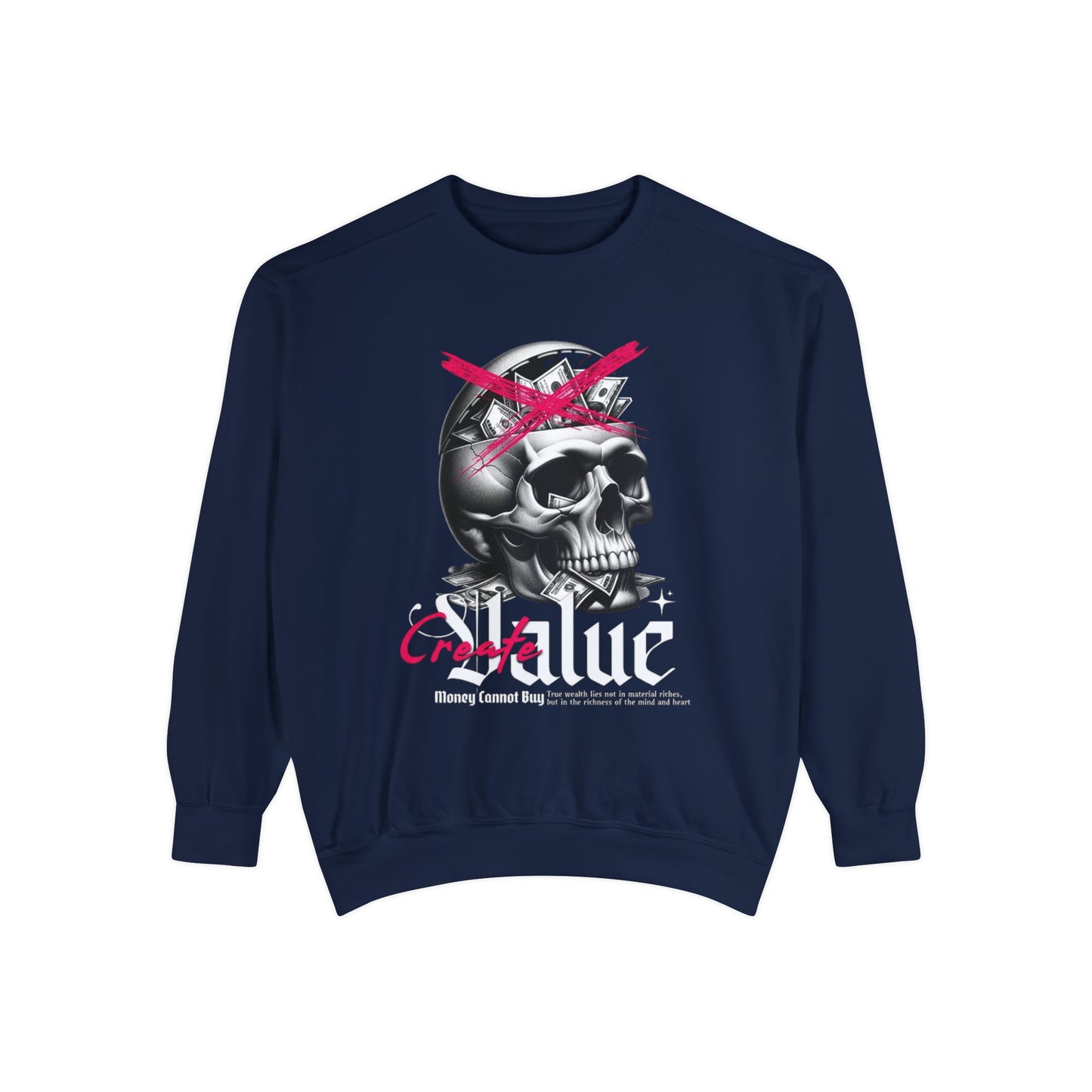 Women's Loose Fit Skull Graphic Sweatshirt – Comfortable, Casual, and Stylish Everyday Wear