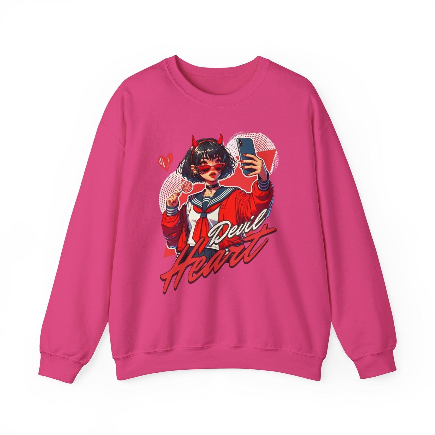 Devil Heart Women's Graphic Sweatshirt – Fun & Bold Casual Wear