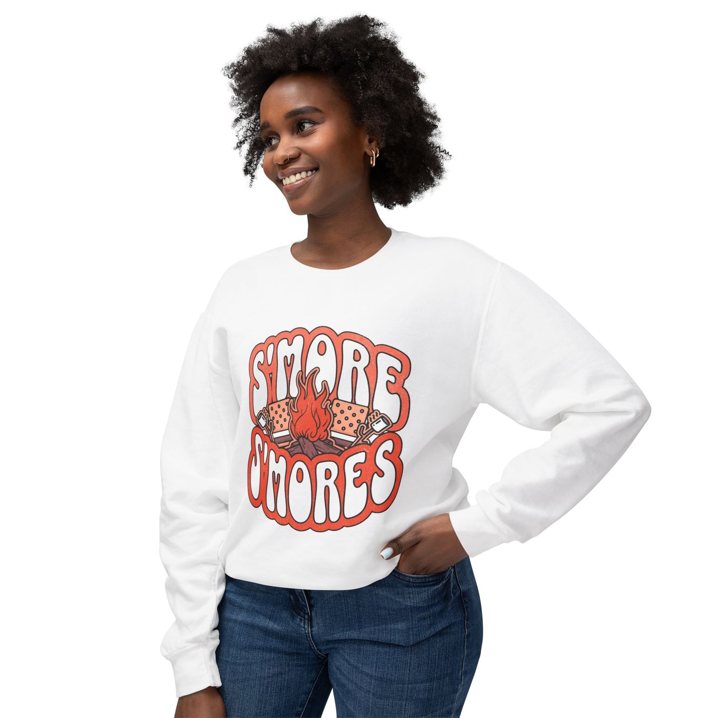 Retro Campfire Women's Sweatshirt – Fun, Cozy, and Vintage Graphic Pullover