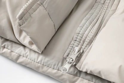 Cropped Hooded Puffer Winter Jacket