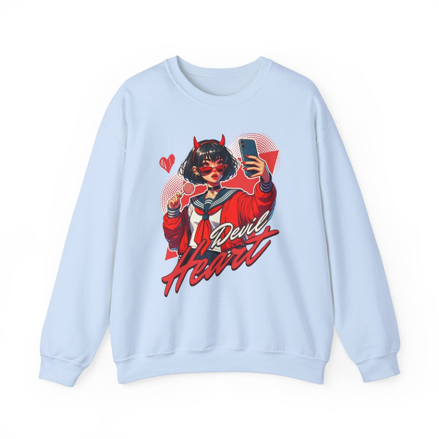 Devil Heart Women's Graphic Sweatshirt – Fun & Bold Casual Wear