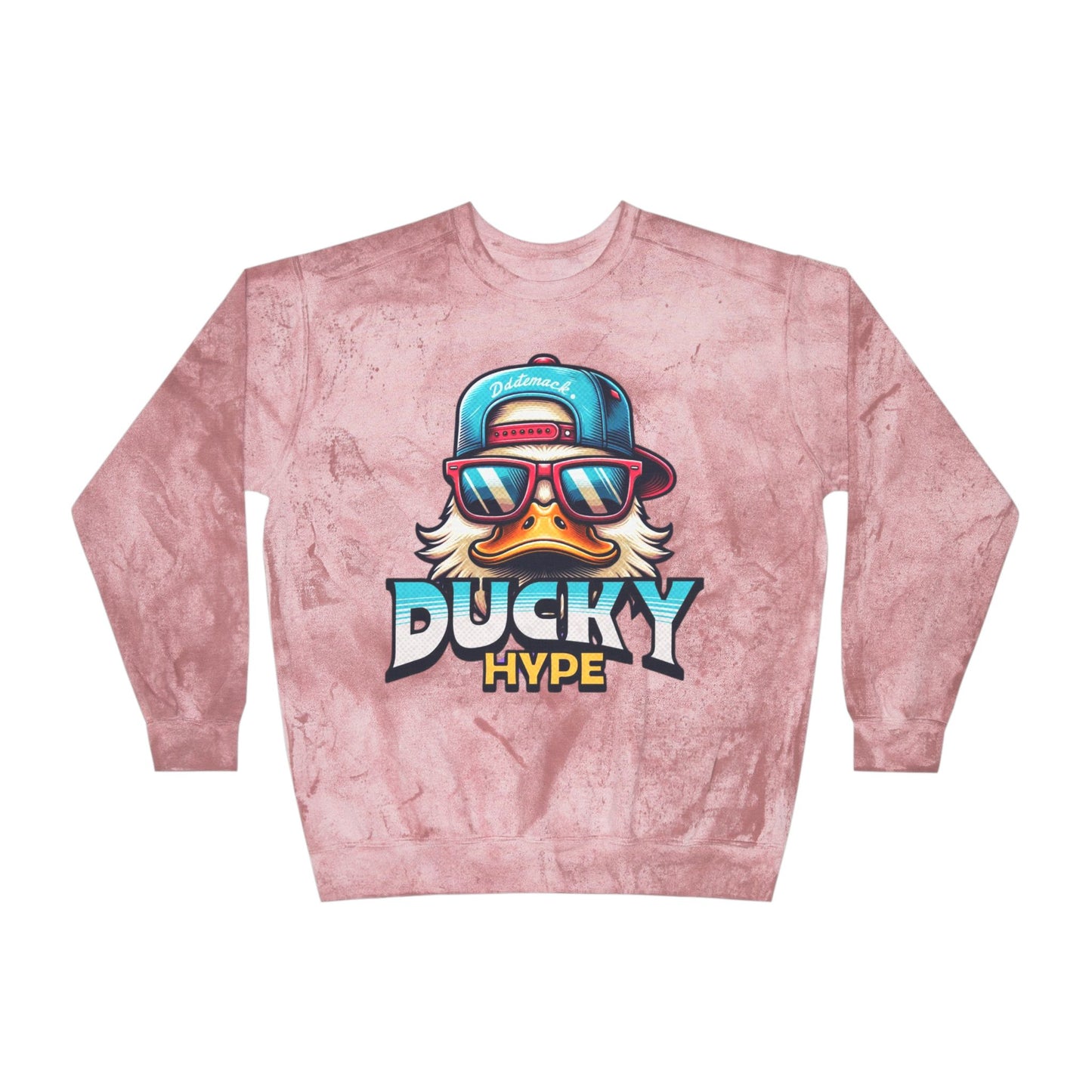 Trendy Ducky Hype Women's Tie-Dye Graphic Sweatshirt – Casual & Streetwear Fashion