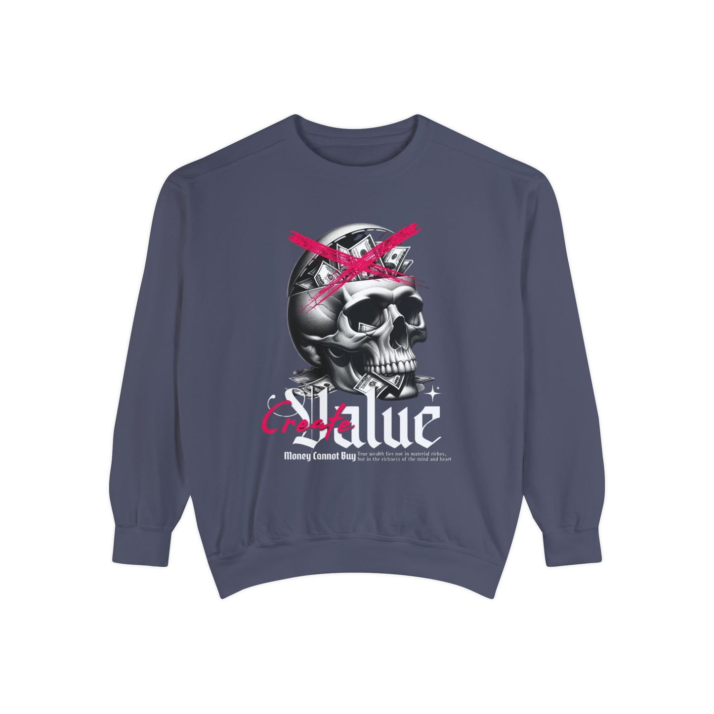 Women's Loose Fit Skull Graphic Sweatshirt – Comfortable, Casual, and Stylish Everyday Wear