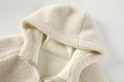 Hooded Fleece Jacket with Pocket