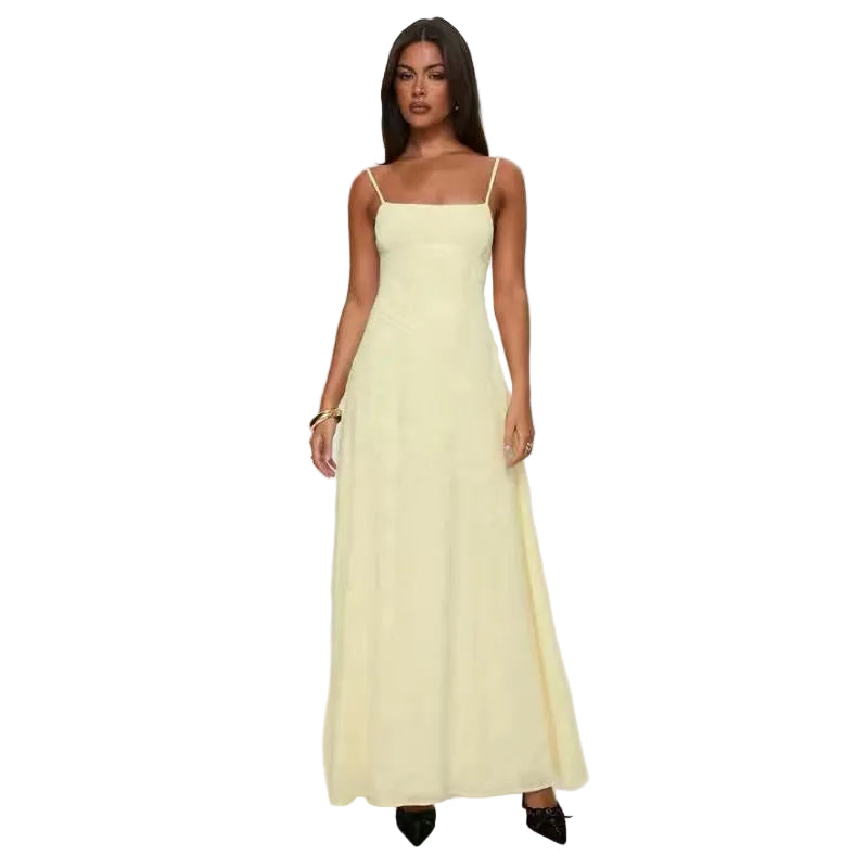 Enchanté Lace Backless Maxi Dress