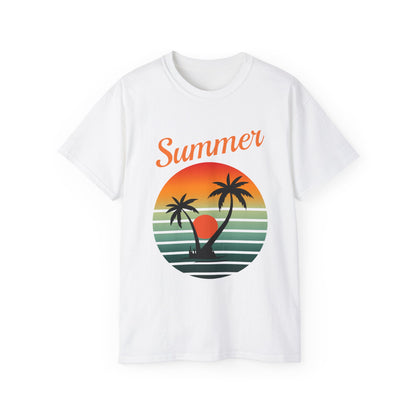 Summer Sunset Unisex Cotton T-Shirt