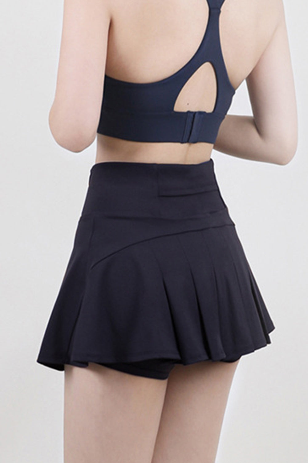 High-Waist Athletic Skirt with Built-In Shorts