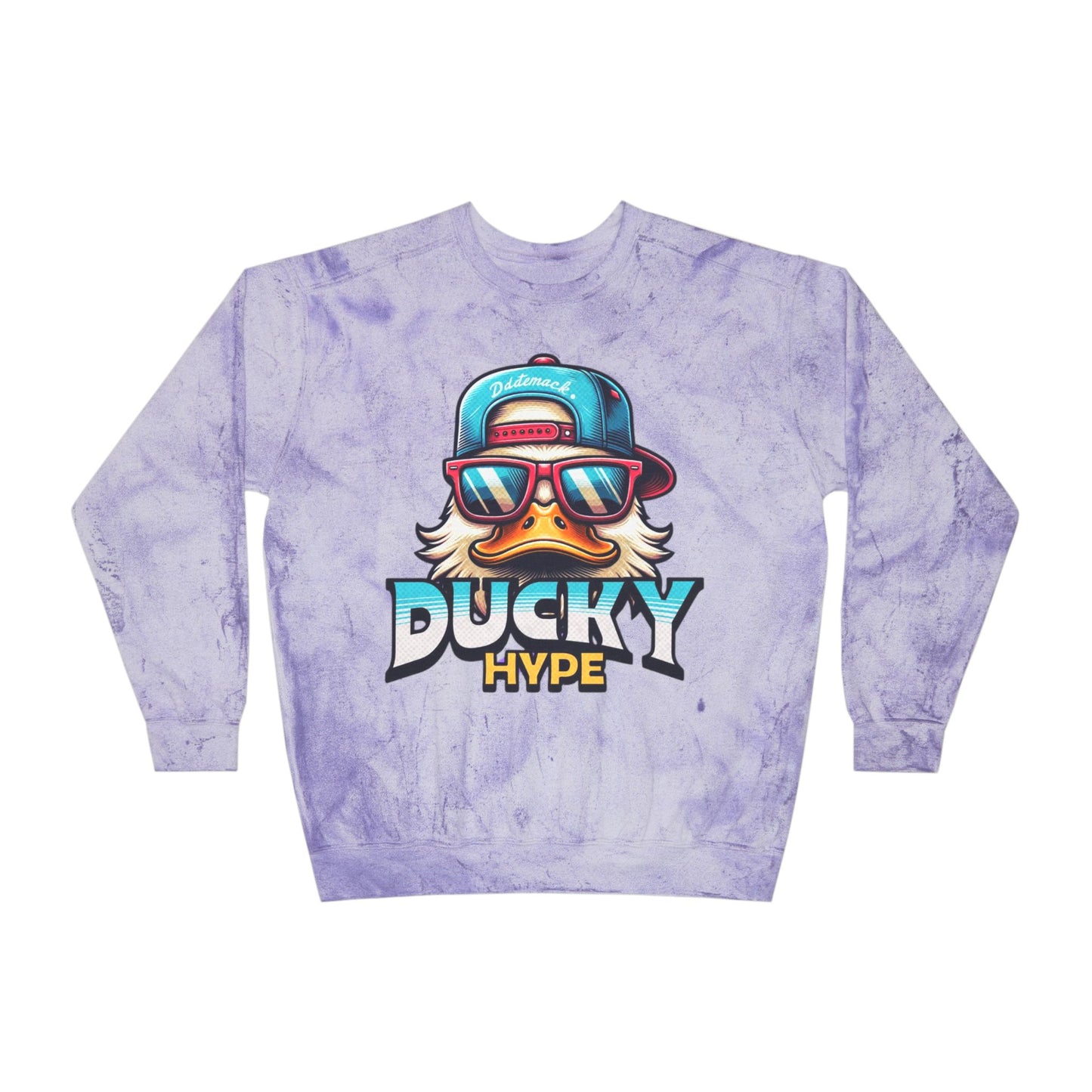 Trendy Ducky Hype Women's Tie-Dye Graphic Sweatshirt – Casual & Streetwear Fashion