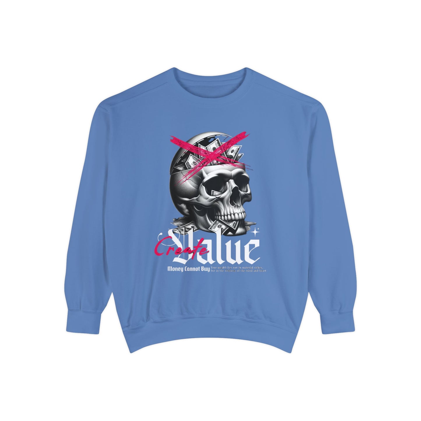 Women's Loose Fit Skull Graphic Sweatshirt – Comfortable, Casual, and Stylish Everyday Wear