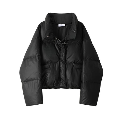 Warm Quilted Puffer Jacket with Collar