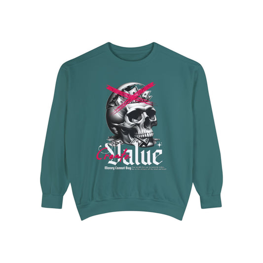 Women's Loose Fit Skull Graphic Sweatshirt – Comfortable, Casual, and Stylish Everyday Wear