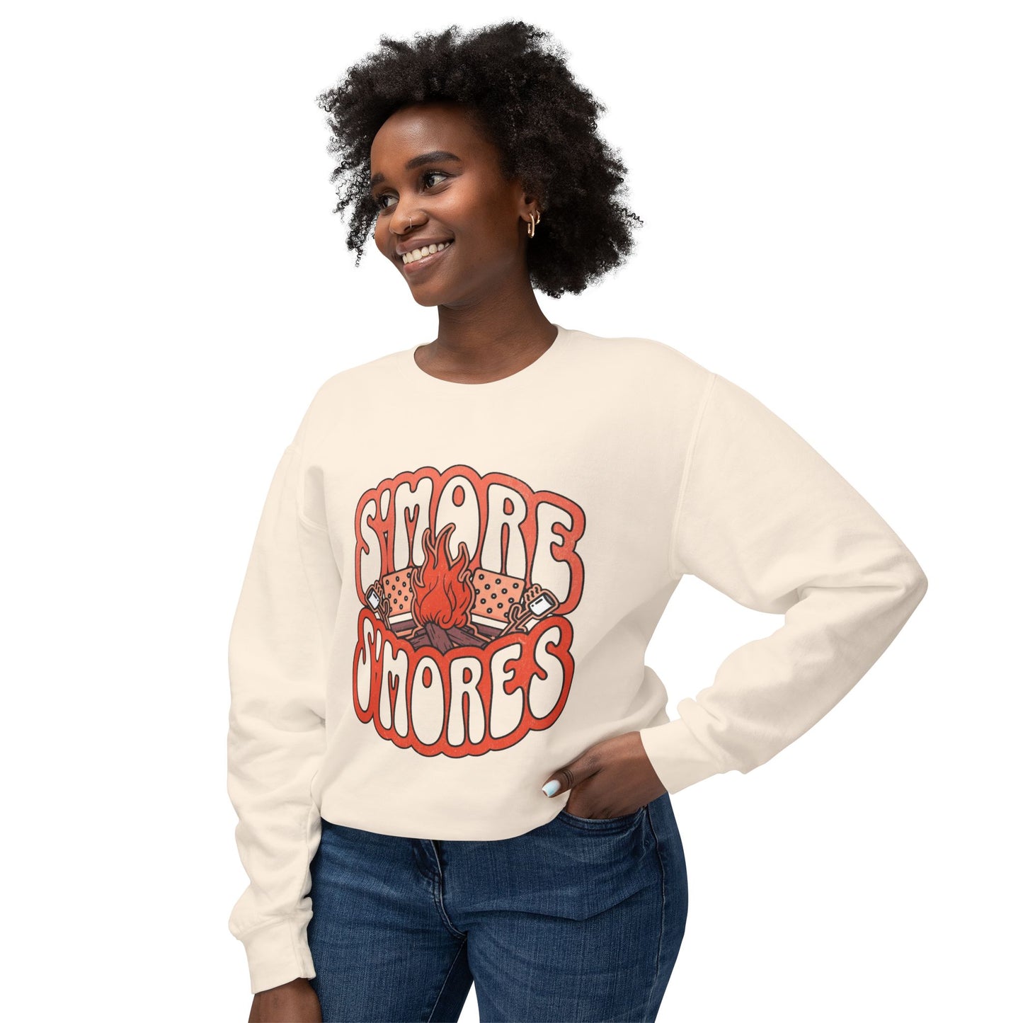 Retro Campfire Women's Sweatshirt – Fun, Cozy, and Vintage Graphic Pullover