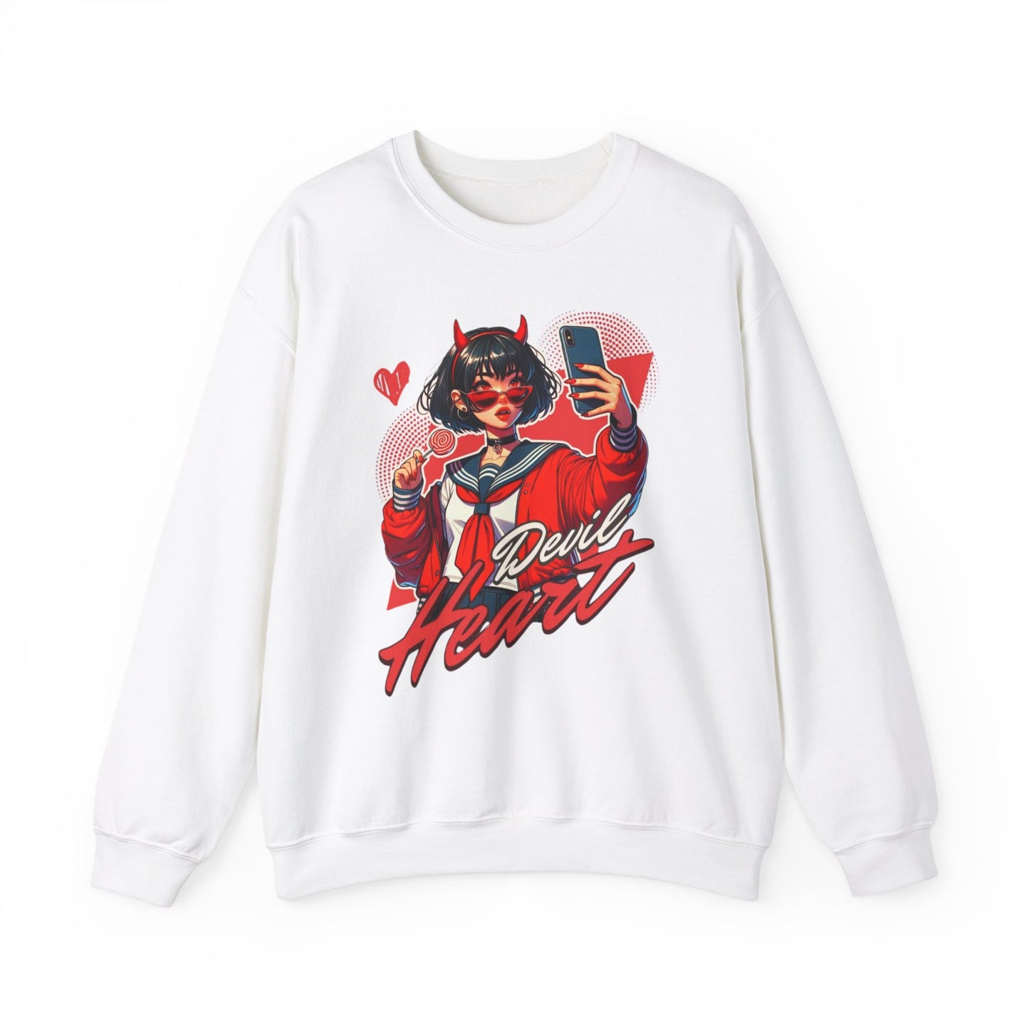 Devil Heart Women's Graphic Sweatshirt – Fun & Bold Casual Wear