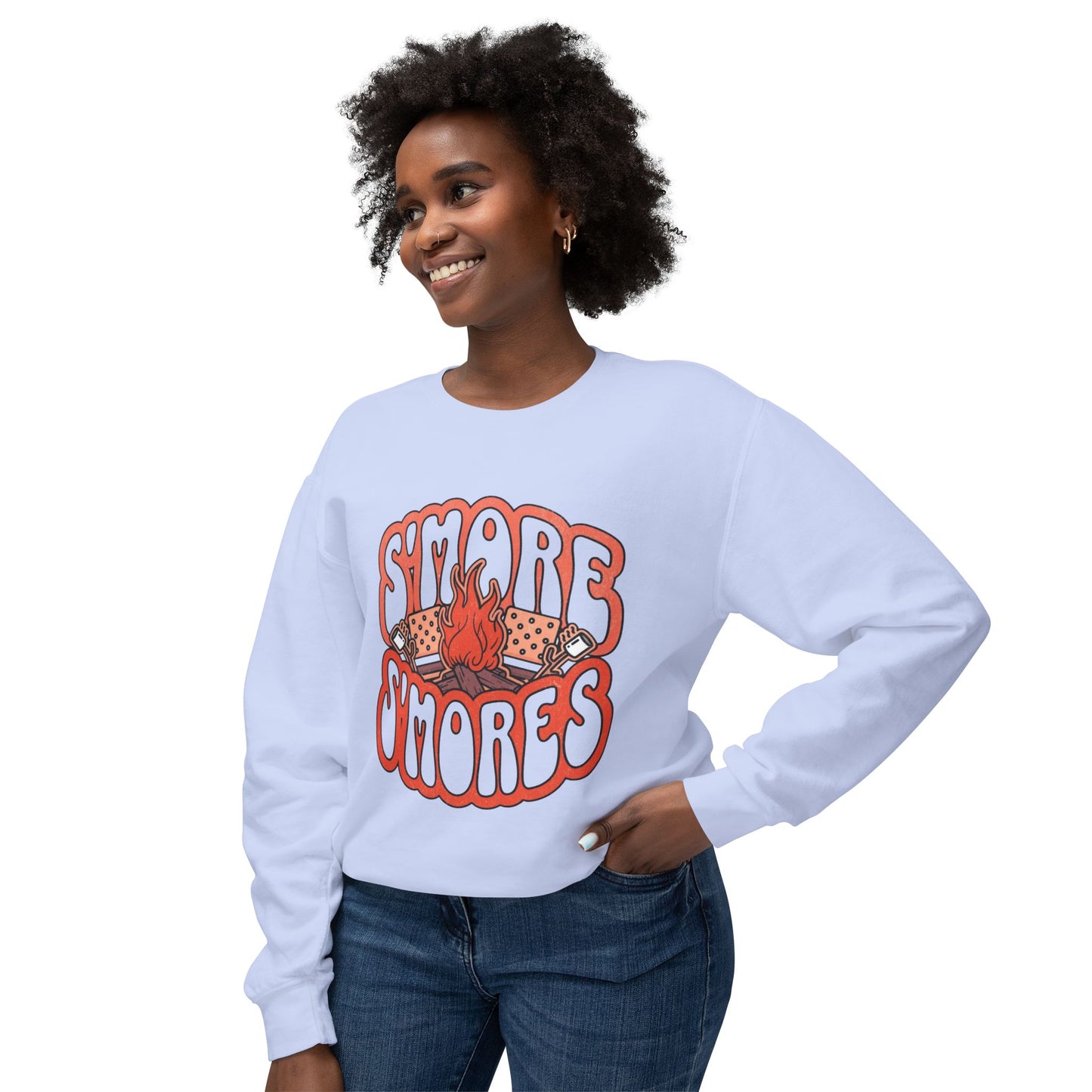 Retro Campfire Women's Sweatshirt – Fun, Cozy, and Vintage Graphic Pullover