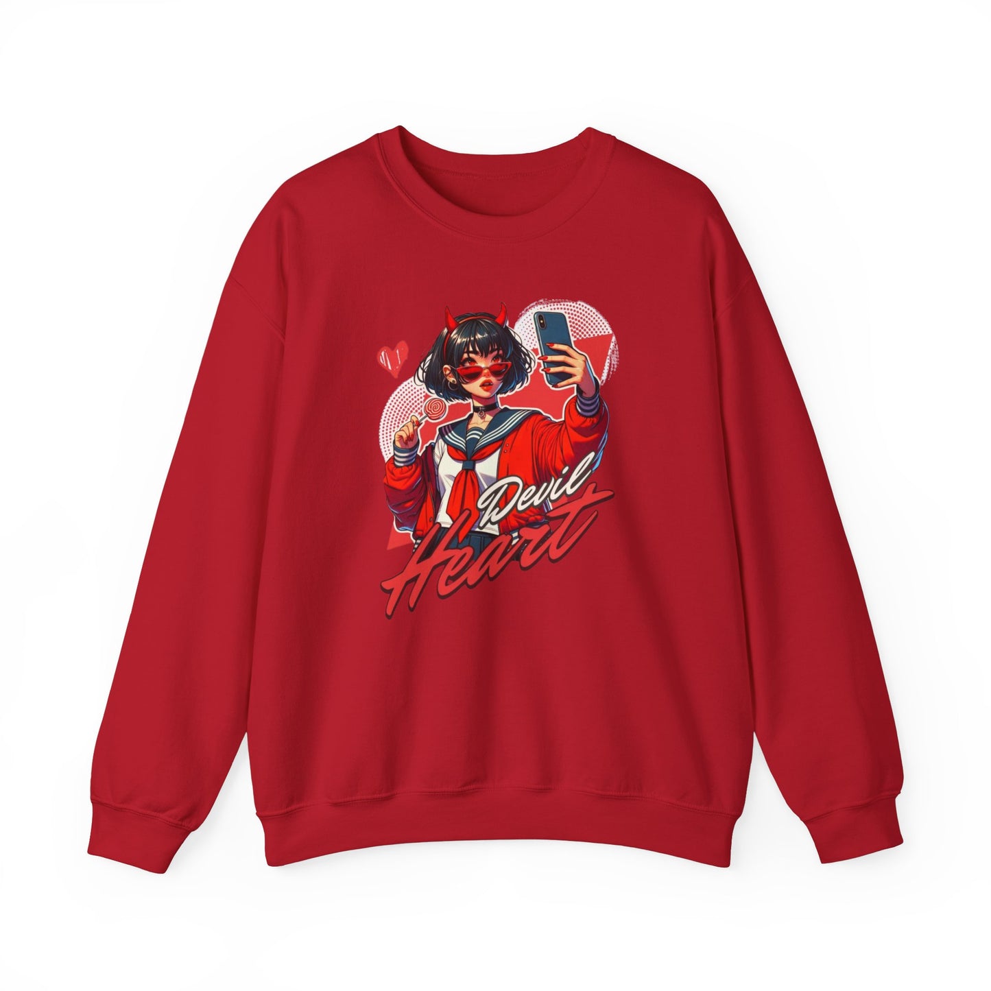 Devil Heart Women's Graphic Sweatshirt – Fun & Bold Casual Wear