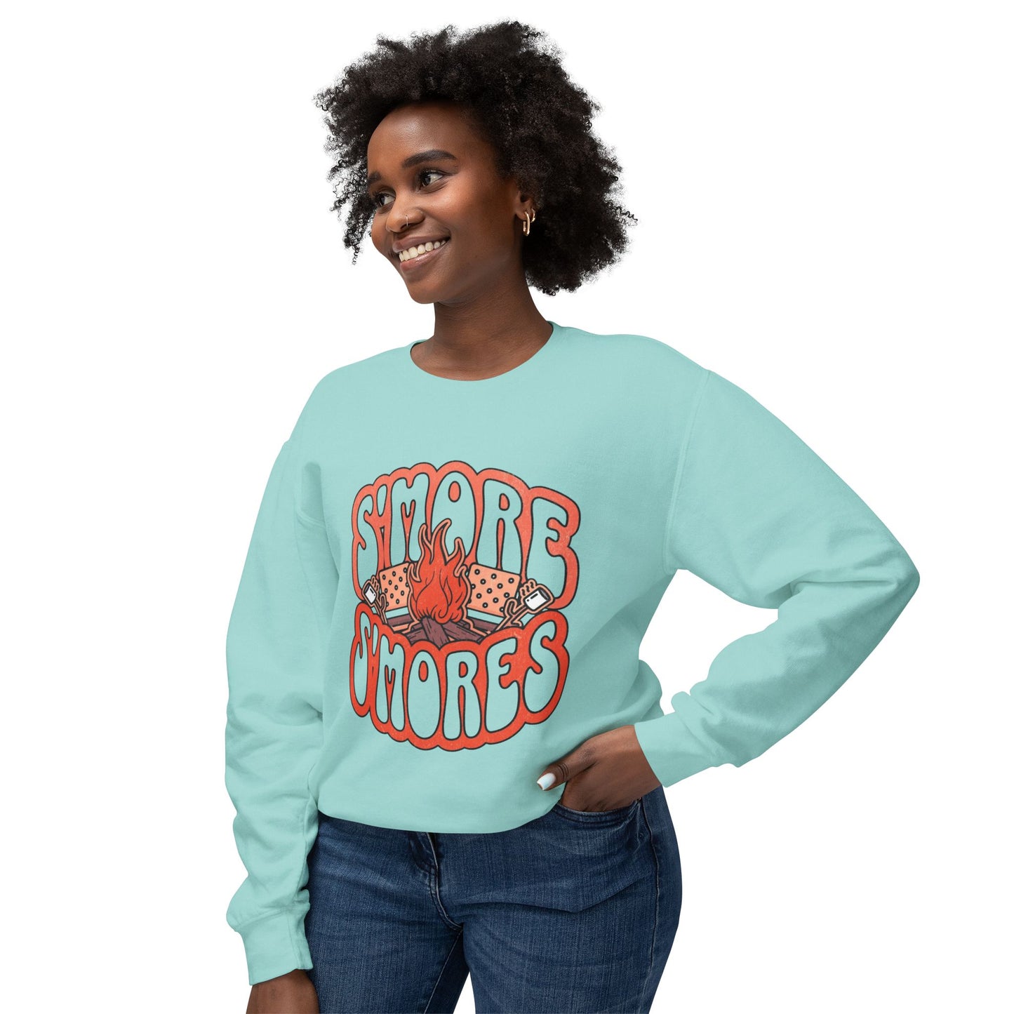 Retro Campfire Women's Sweatshirt – Fun, Cozy, and Vintage Graphic Pullover