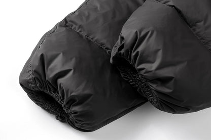 Cropped Hooded Puffer Winter Jacket