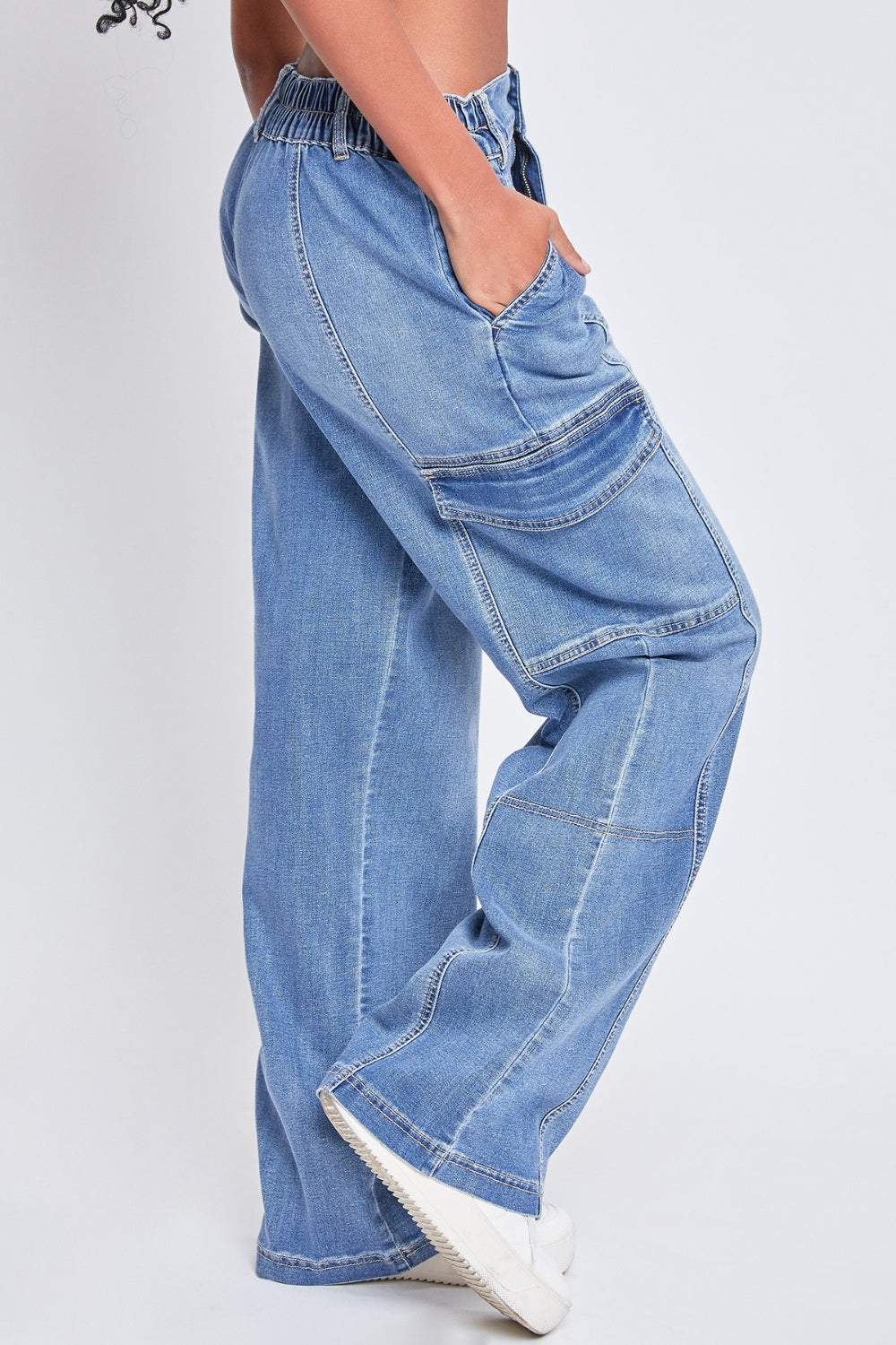 YMI Jeanswear High-Rise Straight Cargo Jeans Trendsi