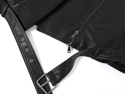 Café Noir Vintage Lapel Moto Jacket