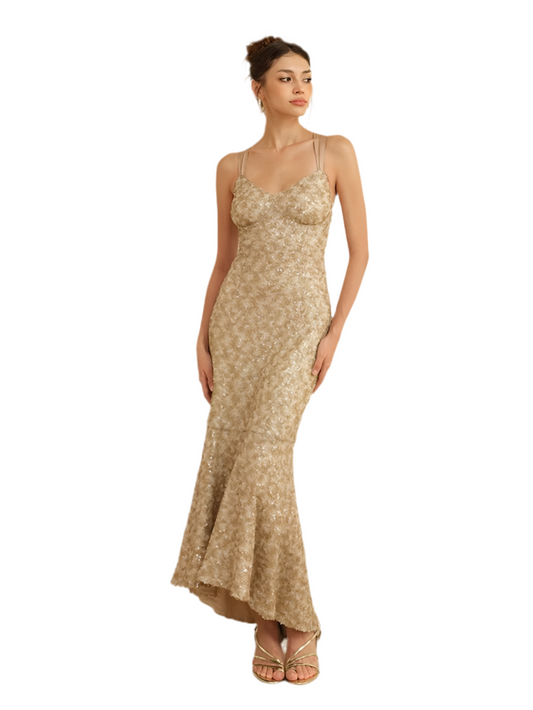 Glam Sequin Mermaid Evening Gown