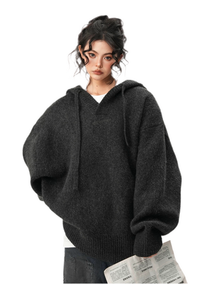 Glacier Grove Oversized Knit Hoodie