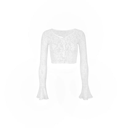 French Lace White Maxi Dress