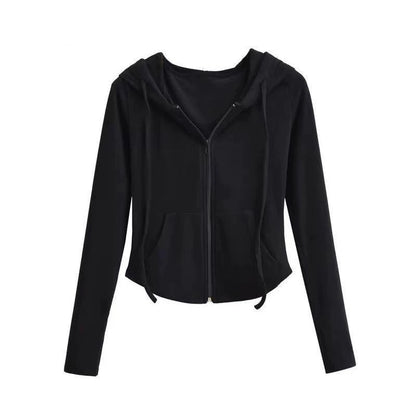 Women's Plus Size Cropped Zip-Up Hoodie