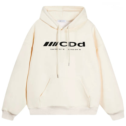 Compass Mark Modern Street Hoodie