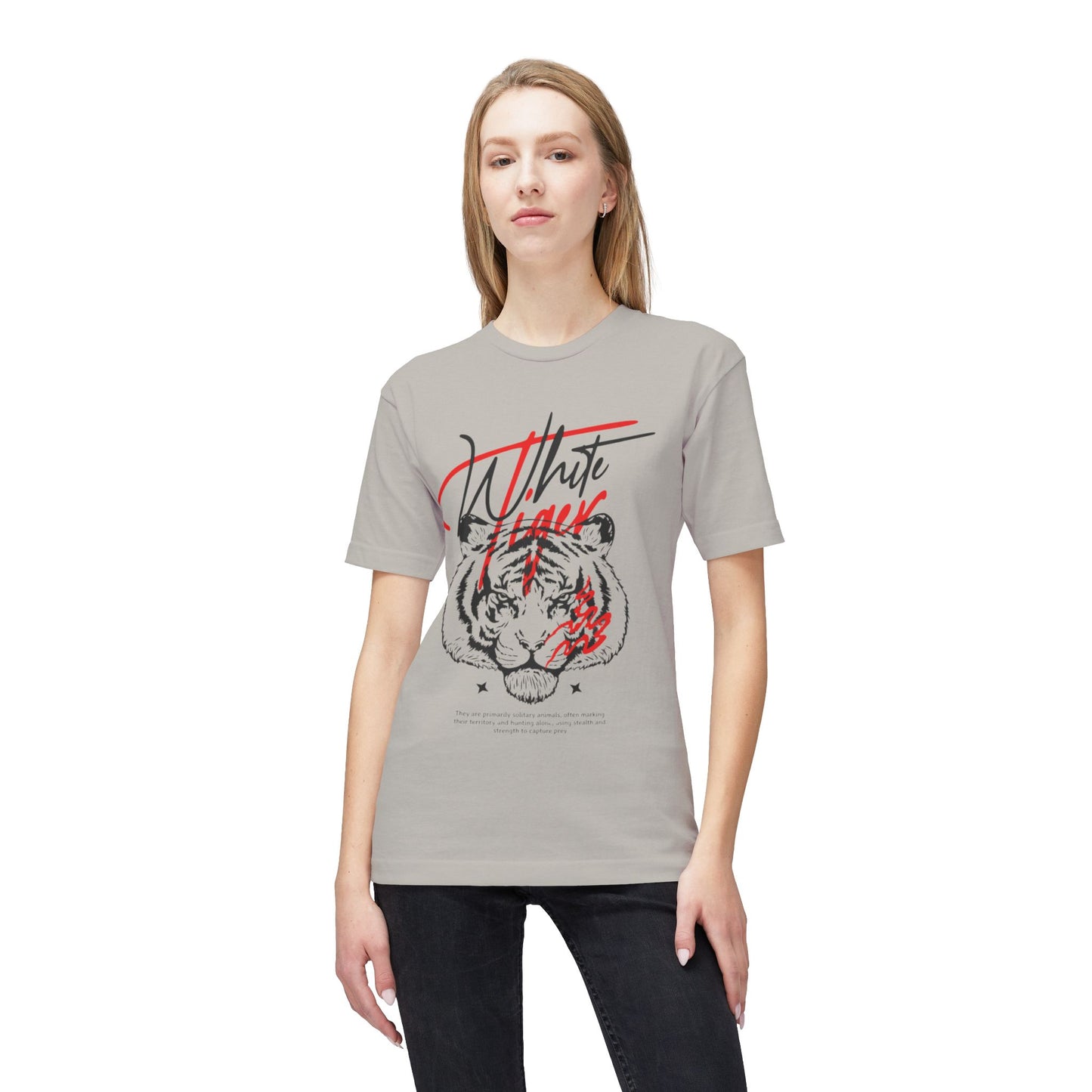 Dynamic Tiger Graphic T-Shirt with Bold Red and Black Accents