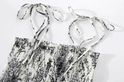 Retro Floral A-Line Summer Pocket Slip Dress
