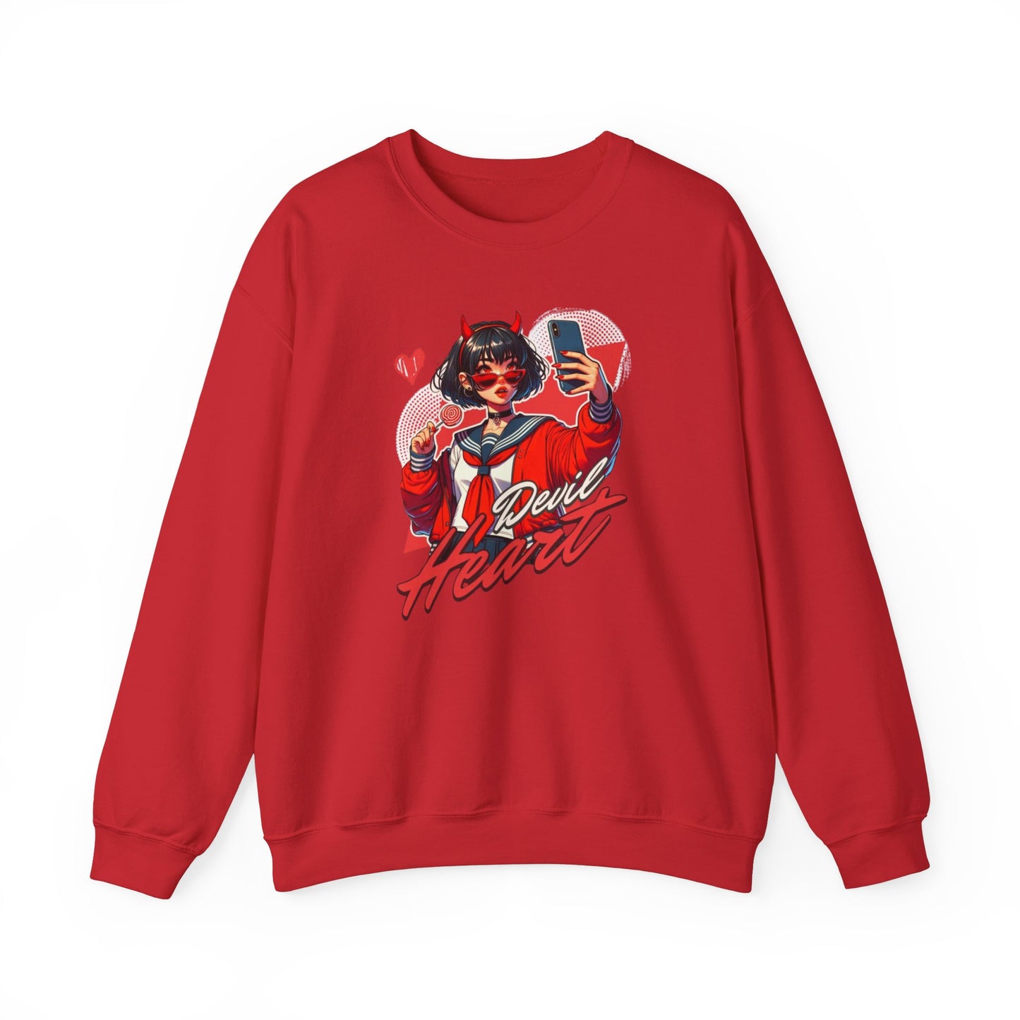 Devil Heart Women's Graphic Sweatshirt – Fun & Bold Casual Wear