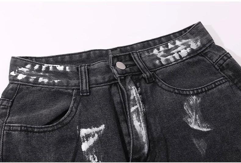 High-Street Graffiti Cargo Jeans