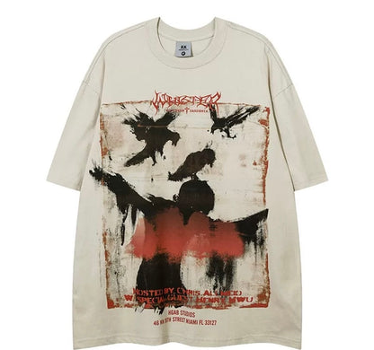 Graffiti Print Cotton T-Shirt